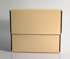 Tan Document Storage Box 10-1/4H x 12-1/4W x 2-1/2D